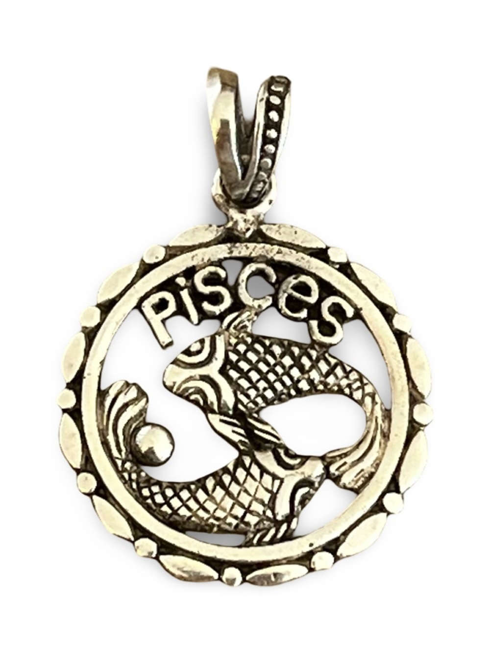 Sterling Silver Pisces Astrology Pendant